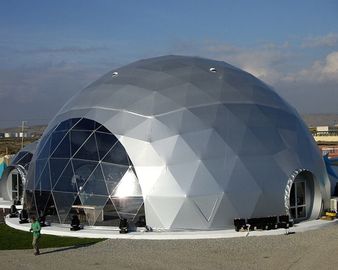 Серый портативный шатер геодезического купола, передвижной шатер события купола ПВК