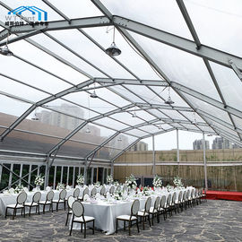 Коммерчески ясным рамка алюминиевого сплава шатра свадьбы крыши сдобренная полигоном
